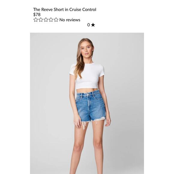 NWT! Blank NYC Cruise Control Denim Hi Rise Frayed Shorts - Size 29 - Picture 14 of 14